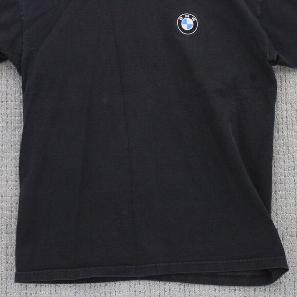 Vintage Time Out Shirt Mens Medium M Black Faded Crewneck BWM Logo Embroidered - Picture 4 of 9